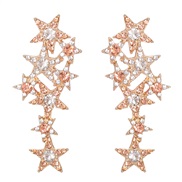 temperament diamond Starry ear stud Earring woman exaggerating fashion trend earrings pendant