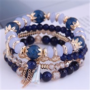 Korean style fashion  concise crystal beads multilayer temperament woman bracelet