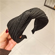 ( black)Korea big woolen Headband  same style retro shine  Headband woman