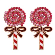 ( Pink) occidental style fashion sweet lovely long style ear stud Alloy diamond earrings woman