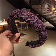 (color purple) occidental style Cloth weave Headband twisted Headband width creative lady head