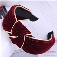 Korea new style high-end brief temperament gold medium width Headband Headband lady Headband