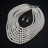 (Pearl )fashion brief temperament multilayer Pearl set  occidental style exaggerating Pearl necklace woman