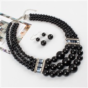 ( black)occidental style pure handmade imitate Pearl fashion exaggerating lady beads clavicle multilayer necklace