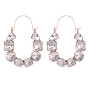 ( white)fashion exaggerating personality creative diamond same style earrings occidental style retro earrings