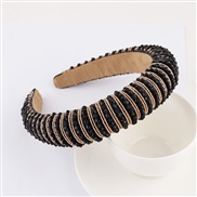 ( Black )occidental style beads eadband brief width fashion handmade Beads temperament eadband Korea