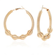 ( Gold)Bohemian style retro Alloy earrings  occidental style fashion circle Earring woman F