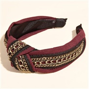 ( Burgundy)occidental style chain eadband lace velvet retro fashion width eadband head