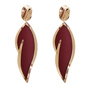 ( red) occidental style fashion personality arring temperament brief long style ear stud Alloy enamel earrings
