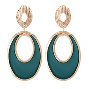 ( green) occidental style new brief fashion samll Round ear stud geometry temperament long style all-Purpose earrings wo