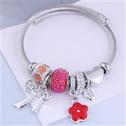 occidental style fashion  Metal all-PurposeDL concise all-Purpose bow flowers accessories personality bangle