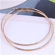 70mm occidental style fashion Metal concise surface temperament buckle ear stud circle