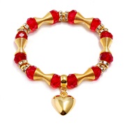 ( red)Wish fashion color Bohemia ethnic style bracelet woman multilayer elasticity crystal occidental style