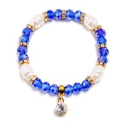( blue)fashion  lady all-Purpose  brief temperament diamond beads crystal bracelet samll gift