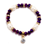 (purple)fashion  lady all-Purpose  brief temperament diamond beads crystal bracelet samll gift