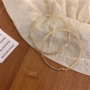 ( Silver needle  Gold)silver diamond row earrings occidental style exaggerating fashion big circle circle circle tempera