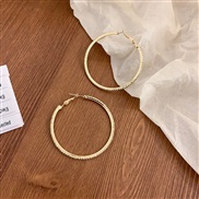 ( Silver needle  Gold)silver diamond row earrings occidental style exaggerating fashion big circle circle circle tempera