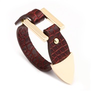 ( red) lady bracelet PU leather leather pattern lady generous all-Purpose leather bracelet