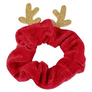 ( red)occidental styleins gold velvet big circle gold deer circle christmas day woman