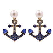 brief creative diamond anchors earrings retro geometry ear stud woman personality all-Purpose samll Earring