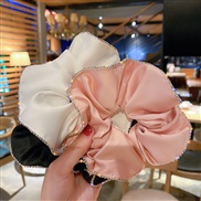 ( Pink)Korea big temperament multicolor textured circle flash diamond big circle head rope fashion woman