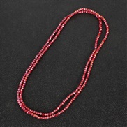 ( red)fashion temperament personality crystal all-Purpose long style sweater chain woman   occidental style necklace F
