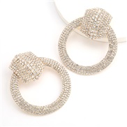 ( Gold)super claw chain series surface Alloy diamond Rhinestone cirque earring occidental style earrings woman Earring
