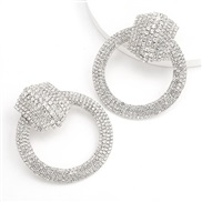 ( Silver)super claw chain series surface Alloy diamond Rhinestone cirque earring occidental style earrings woman arring