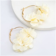 ( white)earrings Alloy flowers earrings woman occidental style temperament Earringins wind