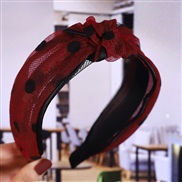 ( red)Korean style Headband woman all-Purpose bow width Headband fashion