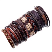 retro multilayer Cowhide braceletdiy weave bracelet rope