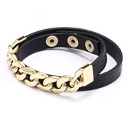 ( black) more circlePU leather chain more bracelet  multicolor Optional student chain