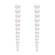 (Pearl )occidental style Pearl Earring  long style personality Pearl ear stud
