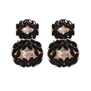 ( black)geometry Metal pendant earrings occidental style retro handmade earring fashion all-Purpose female arring