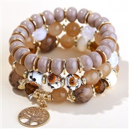 occidental style trend  concise all-Purpose Metal Life tree  candy multilayer fashion temperament bracelet