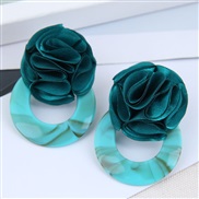 occidental style fashion all-Purpose rose concise circle temperament ear stud
