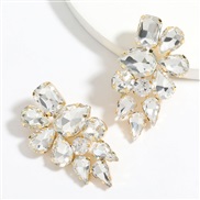 ( white)fashion colorful diamond series multilayer Alloy diamond drop glass diamond super fully-jewelled earrings woman 