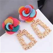 occidental style fashion  all-Purpose Metal geometry Modeling  flowers temperament exaggerating ear stud