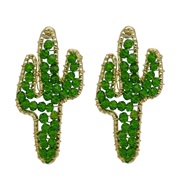 ( green)occidental style silver fashion crystal color earrings woman personalityins samll