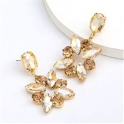 ( Gold)fashion colorful diamond series occidental style exaggerating earring Alloy diamond Rhinestone fully-jewelled ear