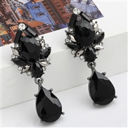( black)fashion colorful diamond series Alloy diamond Rhinestone drop glass diamond super earring occidental style earri