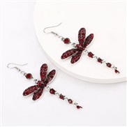 ( red)apan and Korea small fresh fashion creative Rhinestone diamond earring earrings woman occidental style personality