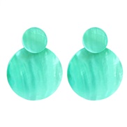 ( green)occidental style fashion wind temperament all-Purpose geometry earrings brief Round arring woman F