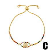 (brc C)bracelet occidental style fashion diamond eyes bracelet  color crystal eyes bracelet womanbrc