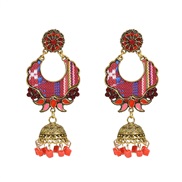 ( red)new Bohemian style multilayer earrings fashion retro tassel earrings arring woman