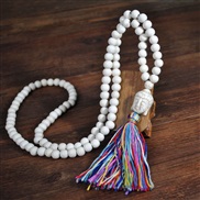 (N Y  Color)occidental style handmade color tassel necklace Bohemia head turquoise pendant