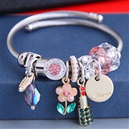 occidental style fashion  Metal all-PurposeD sweet flowers more elements pendant personality bangle