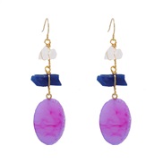 (purple)Street Snap fashion occidental style resin earrings  ear stud Earring