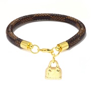 ( brown) fashion Stripe bracelet  Mini bag bag pendant gold plated