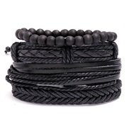 handmade weave retro braceletdiy four multilayer leather bracelet rope